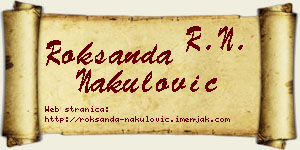 Roksanda Nakulović vizit kartica